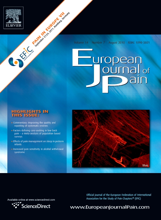 Go to journal home page - European Journal of Pain